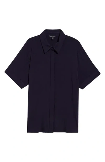 Universal Standard Chelsea Short Sleeve Jersey Button-up Shirt