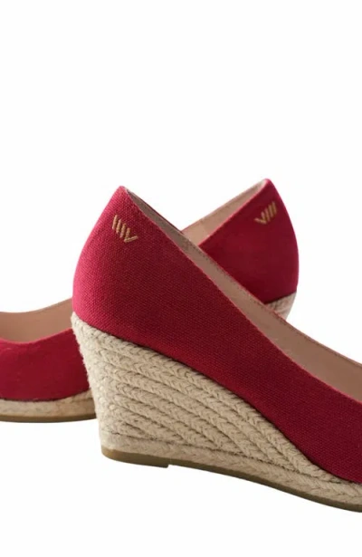 Viscata Roses Canvas V Cut Espadrille Wedges