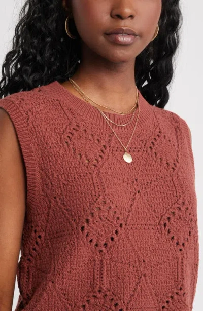 Treasure & Bond Bouclé Pointelle Sweater Vest