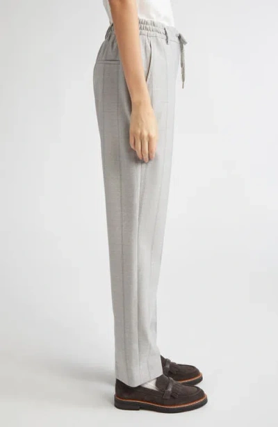 Eleventy Stripe Stretch Wool Flannel Narrow Leg Pants