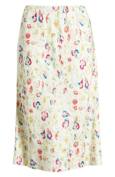 Doen Dôen Elowette Floral Silk Blend Skirt In Neutral