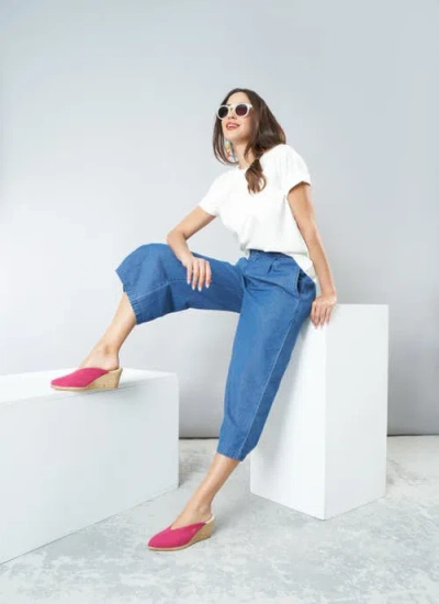 Viscata Truja Limited Edition Canvas Espadrille Mule Wedges