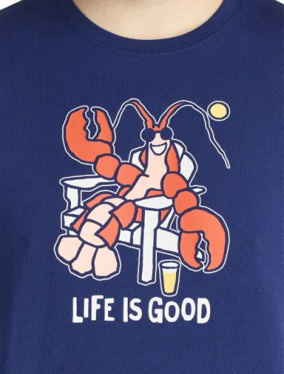 Life Is Good Big & Tall Lobster Graphic Tee In Blue