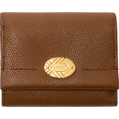 Burberry Check-engraved Leather Wallet