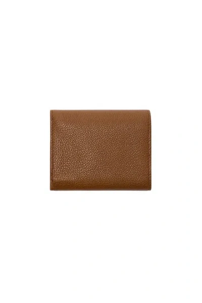Burberry Check-engraved Leather Wallet