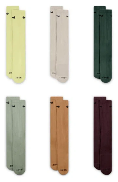 Nike 6-pack Dri-fit Everyday Plus Cushioned Crew Socks