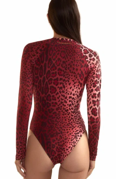 Cynthia Rowley Swell Surfsuit In Red