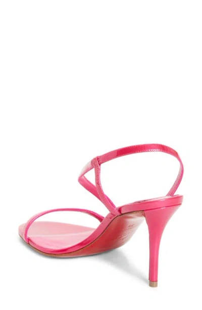 Christian Louboutin Rosa Z 80 Pvc-trimmed Patent-leather Sandals In Multi