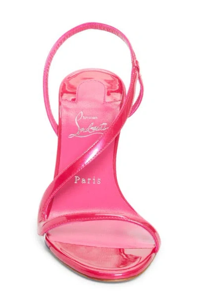 Christian Louboutin Rosa Z 80 Pvc-trimmed Patent-leather Sandals In Multi
