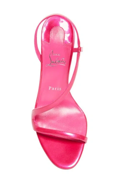 Christian Louboutin Rosa Z 80 Pvc-trimmed Patent-leather Sandals In Multi