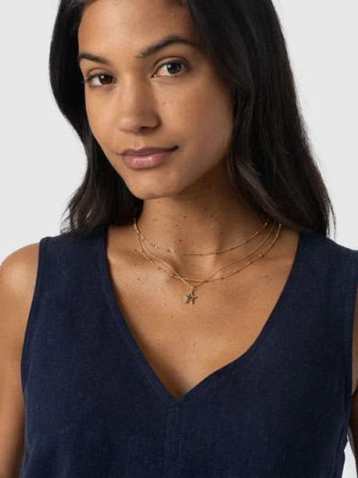 Saint + Sofia Corinne Linen V-neck Tunic