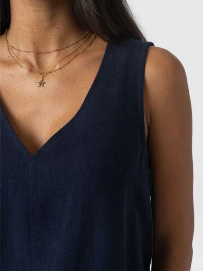 Saint + Sofia Corinne Linen V-neck Tunic