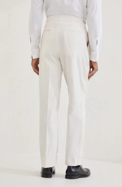Brunello Cucinelli Tuxedo Trousers In White