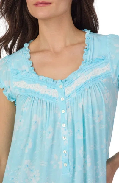 Eileen West Cap Sleeve Waltz Nightgown In Blue
