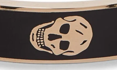 Alexander Mcqueen Mcqueen Thin Skull Enamel Cuff Bracelet