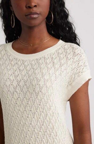 Treasure & Bond Pointelle Midi Sweater Dress