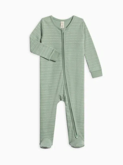 Colored Organics Organic Peyton Zipper Sleeper In Green