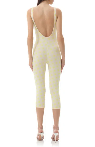 Afrm Tahlia Mesh Capri Romper In Neutral
