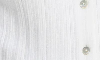 Vince Variegated Rib Sleeveless Cotton Sweater In White