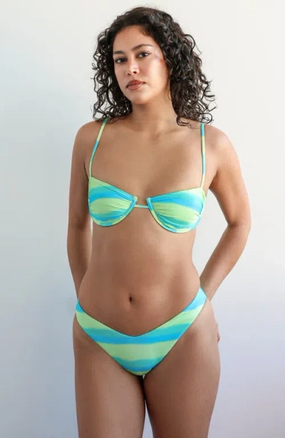 Dippin Daisys Polo Super Cheeky Bikini Bottom In Blue
