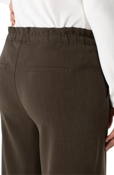 Liverpool Los Angeles Tie Waist Ankle Wide Leg Pants In Black