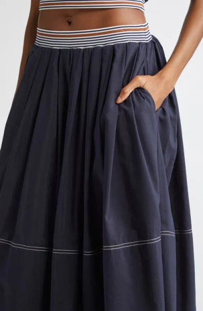 Veronica Beard Evelina Skirt Navy In Blue
