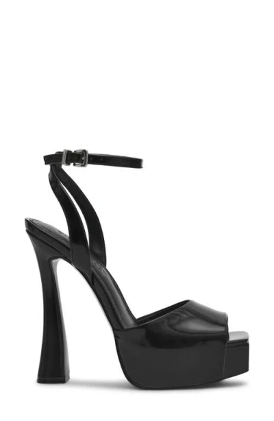 Steve Madden Sass Ankle Strap Platform Sandal In Black