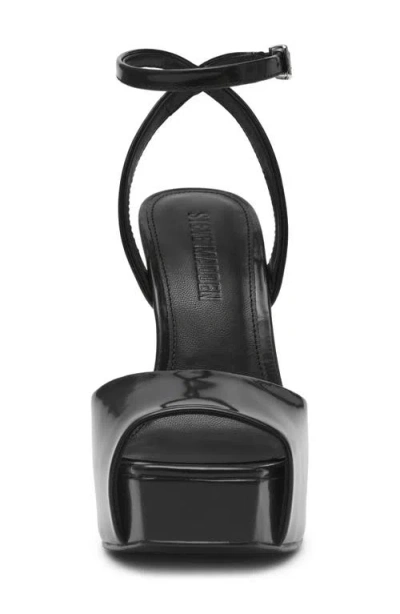 Steve Madden Sass Ankle Strap Platform Sandal In Black