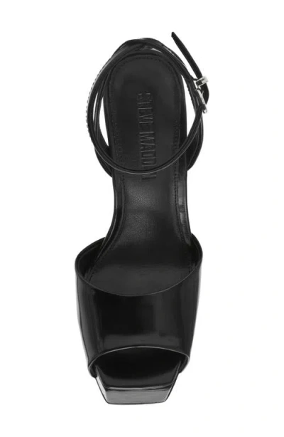 Steve Madden Sass Ankle Strap Platform Sandal In Black