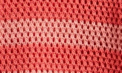 Freshman Kids' Stripe Open Stitch Sweater In Red