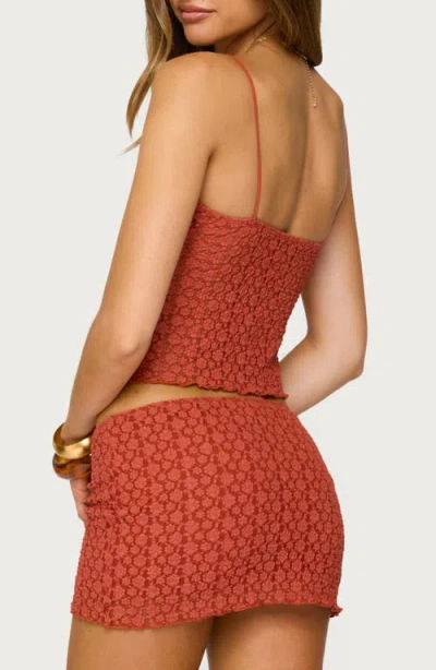 Edikted Josephina Textured Floral Tank Top