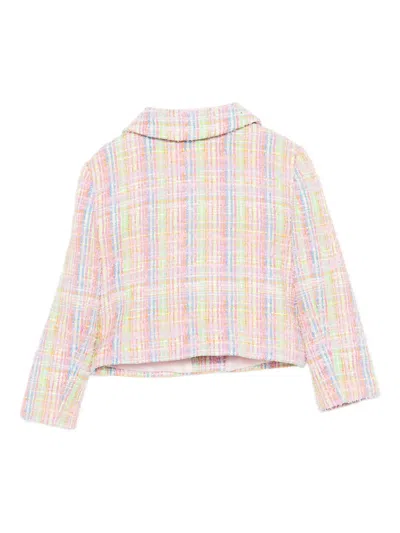 Versace Tweed Check Jacket In Multi
