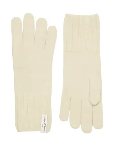Marc O'polo Ribbed-knit Gloves In Neutral