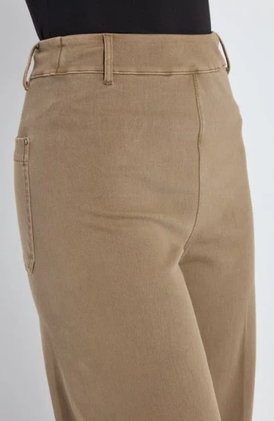 Lyssé Lysse Ntials Erin High Waist Ankle Wide Leg Denim Jeans In Brown