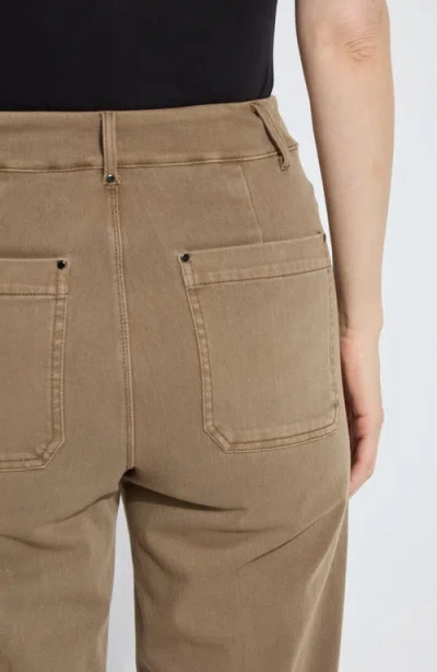 Lyssé Lysse Ntials Erin High Waist Ankle Wide Leg Denim Jeans In Brown
