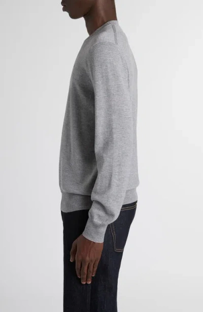 Alexander Mcqueen Sweater With Reverse Skull Motif Embroidered Knitwear Grey