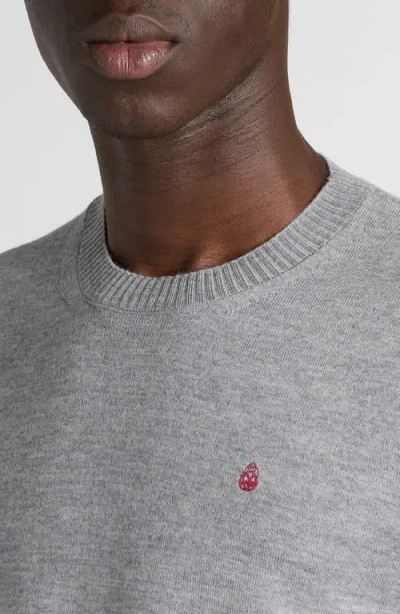 Alexander Mcqueen Sweater With Reverse Skull Motif Embroidered Knitwear Grey