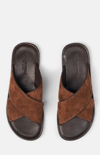 Scarosso Ettore Woven Sandals In Brown
