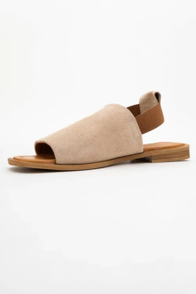 Forever & Always Shoes Fuela Leather Elastic Flat Sandals