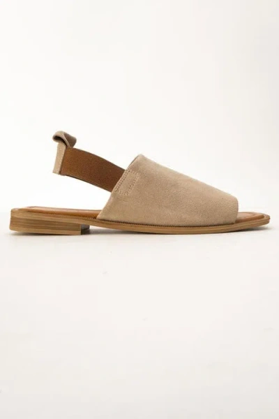 Forever & Always Shoes Fuela Leather Elastic Flat Sandals