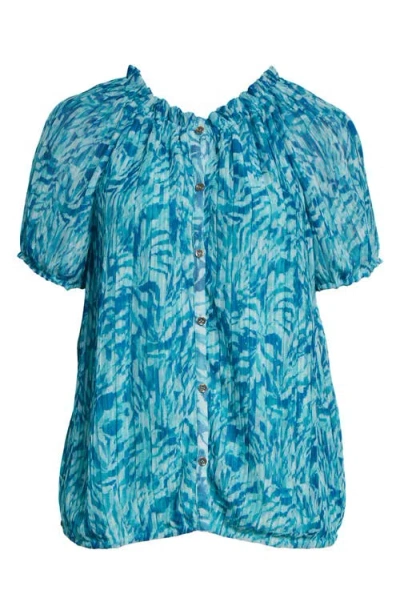 Ramy Brook Soraya Pleated Puff Sleeve Top