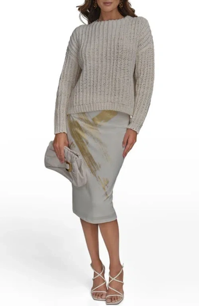 Donna Karan New York Open Stitch Sweater
