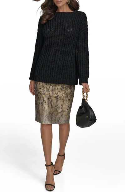 Donna Karan New York Open Stitch Sweater