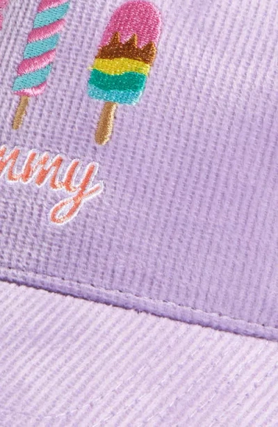 Mimish Kids' Corduroy Adjustable Baseball Cap In Purple