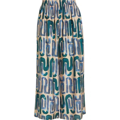 Melloday Print Wide Leg Pants In Multi