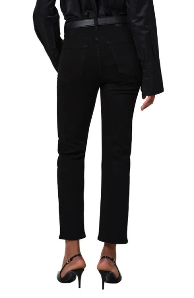 Citizen Of Humanity Citizens Of Humanity Caia High Rise Straight Jeans With Clean Hem In Plush Black