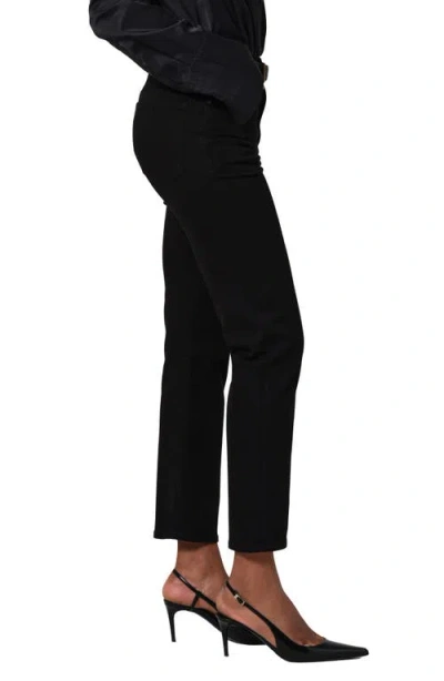 Citizen Of Humanity Citizens Of Humanity Caia High Rise Straight Jeans With Clean Hem In Plush Black