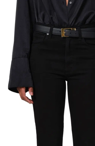 Citizen Of Humanity Citizens Of Humanity Caia High Rise Straight Jeans With Clean Hem In Plush Black