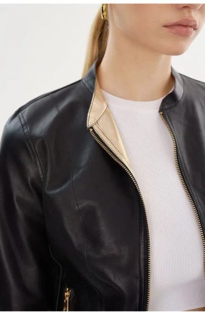 Lamarque Chapin | Reversible Leather Bomber