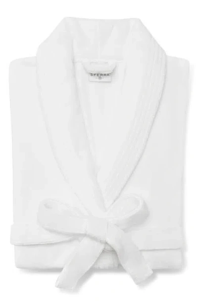 Sferra Cielo Cotton Terry Robe In White